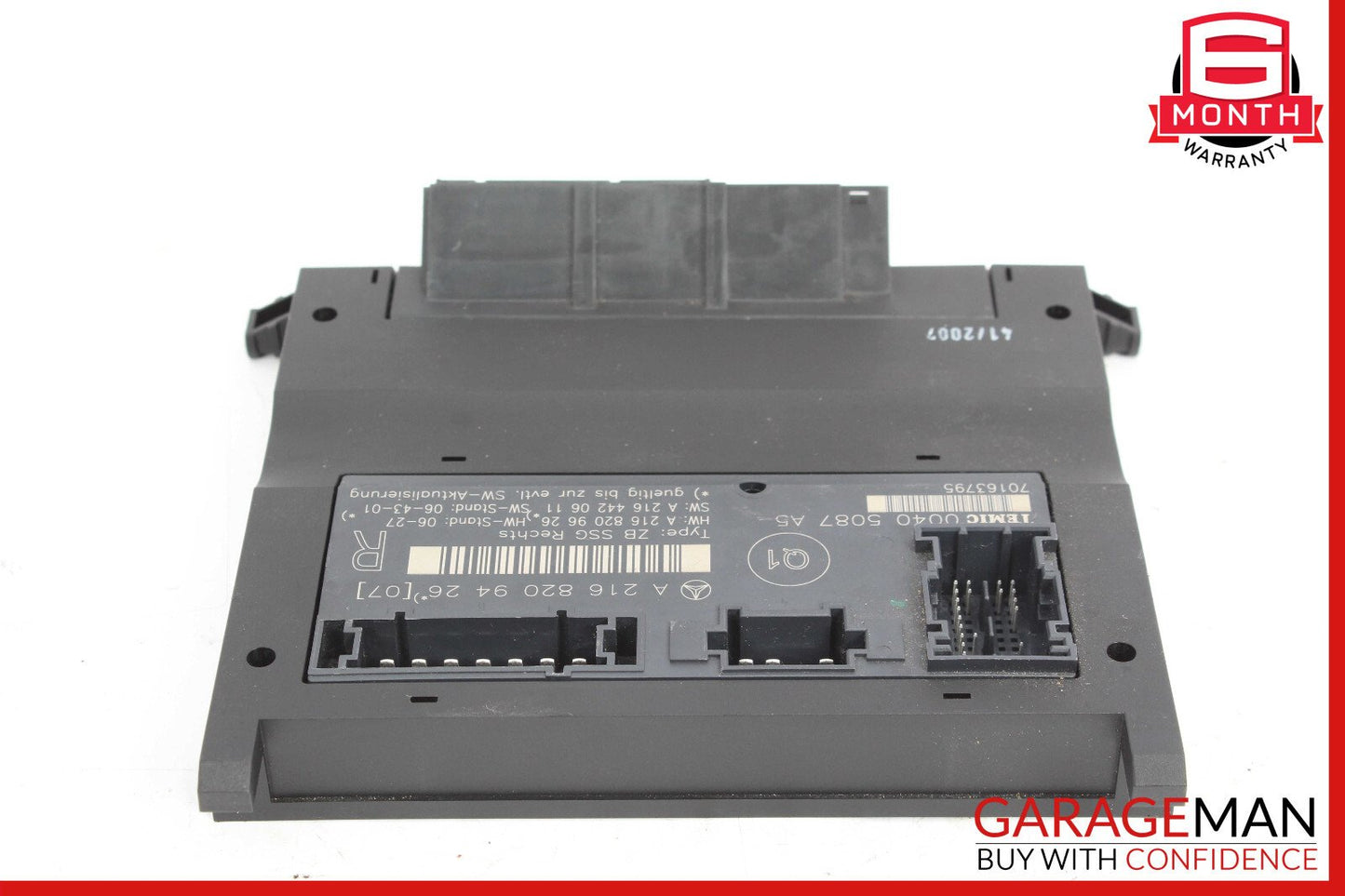 07-14 Mercedes W216 CL550 CL600 Front Right Seat Control Module 2168209426 OEM
