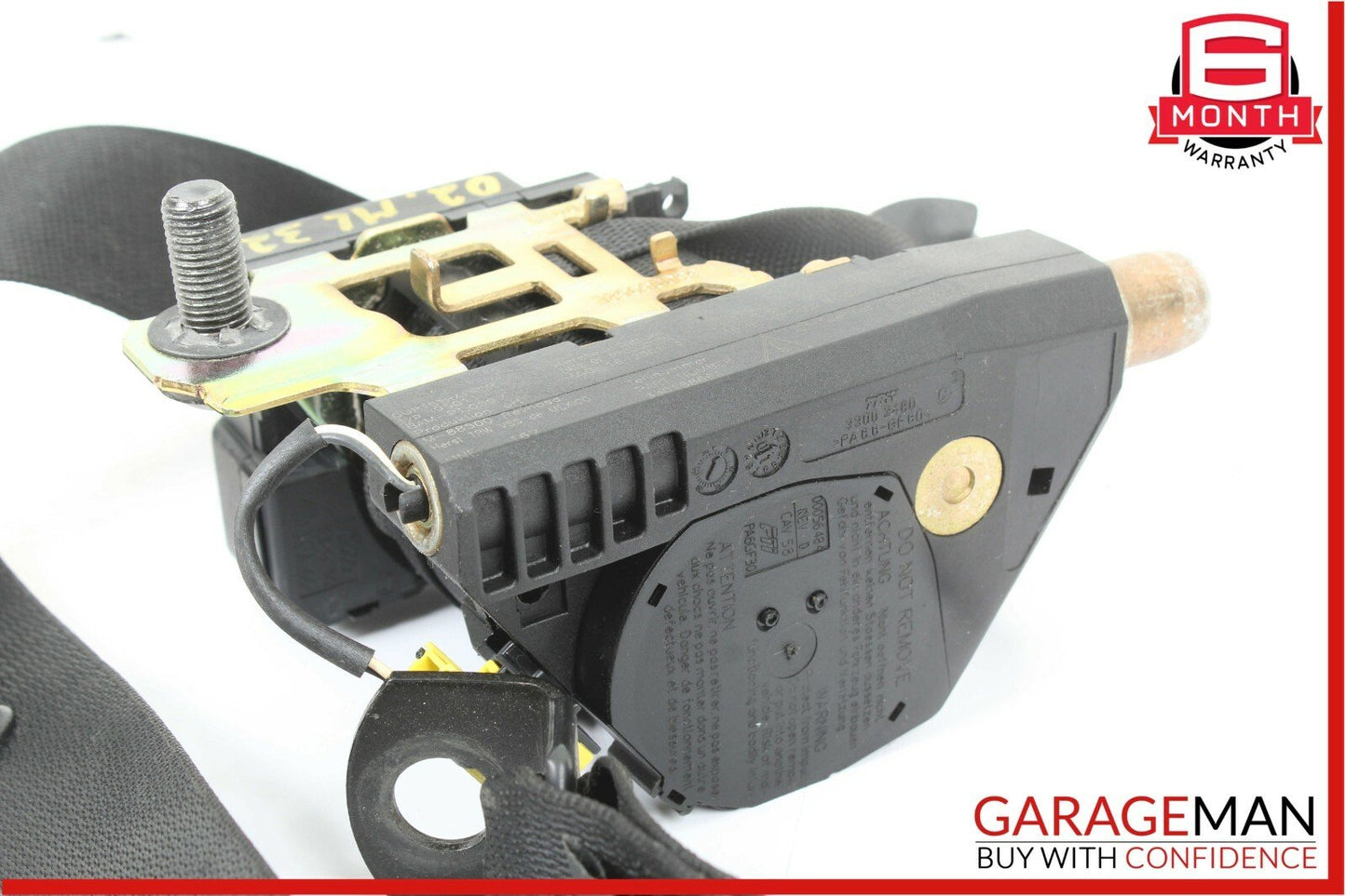 98-05 Mercedes W163 ML320 ML500 Rear Left Side Seat Belt Retractor Black OEM