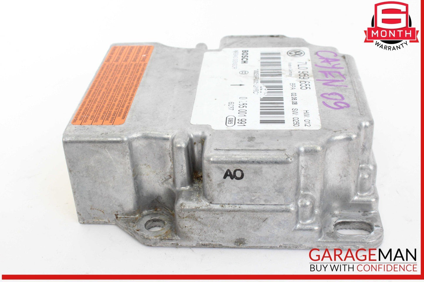 08-10 Porsche Cayenne 957 Airbag Air Bag SRS Sensor Control Module 7L0959655 OEM