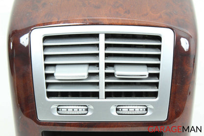 07-13 Mercedes W221 S450 S550 Rear Center Console A/C Air Vent Trim Panel Wood
