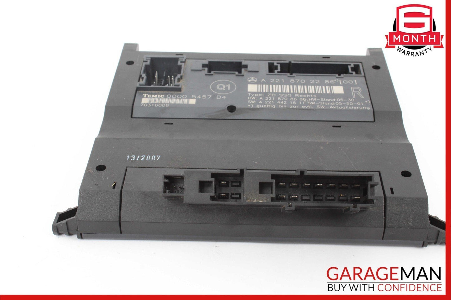 07-13 Mercedes W221 S400 S350 S550 Front Right Side Under Seat Control Unit