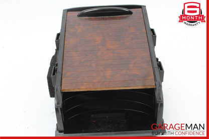 06-11 Mercedes W219 CLS500 Rear Center Console Armrest Cupholder Storage Wood