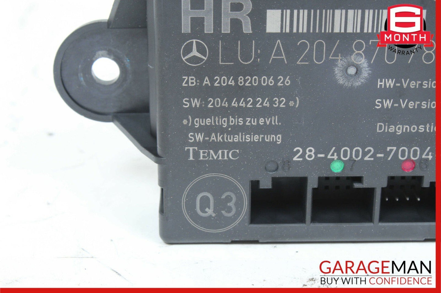 09-15 Mercedes X204 GLK350 Rear Right Passenger Side Door Control Module Unit