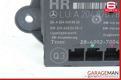 09-15 Mercedes X204 GLK350 Rear Right Passenger Side Door Control Module Unit