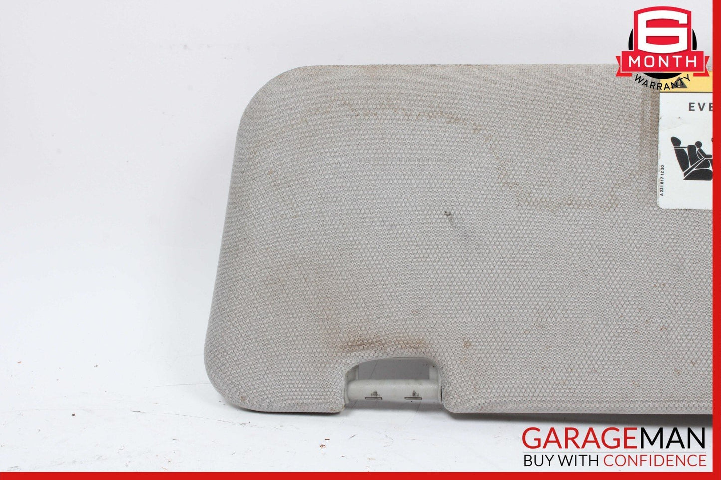 06-11 Mercedes W219 CLS550 Front Right Side Sun Visor Sunvisor Shade Suede Grey
