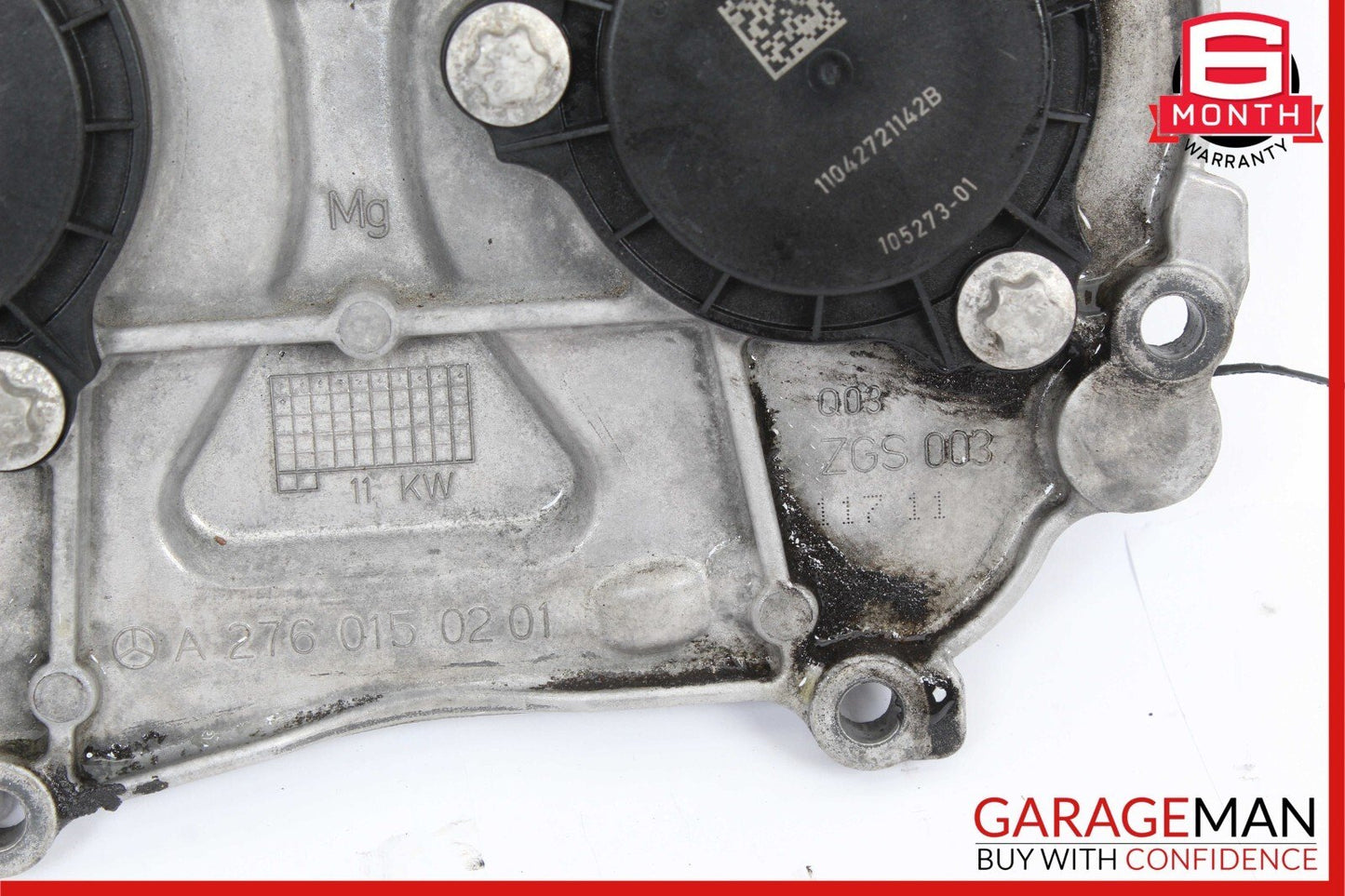 12-18 Mercedes R172 SLK350 Front Left or Right Engine Timing Chain Cover Plate