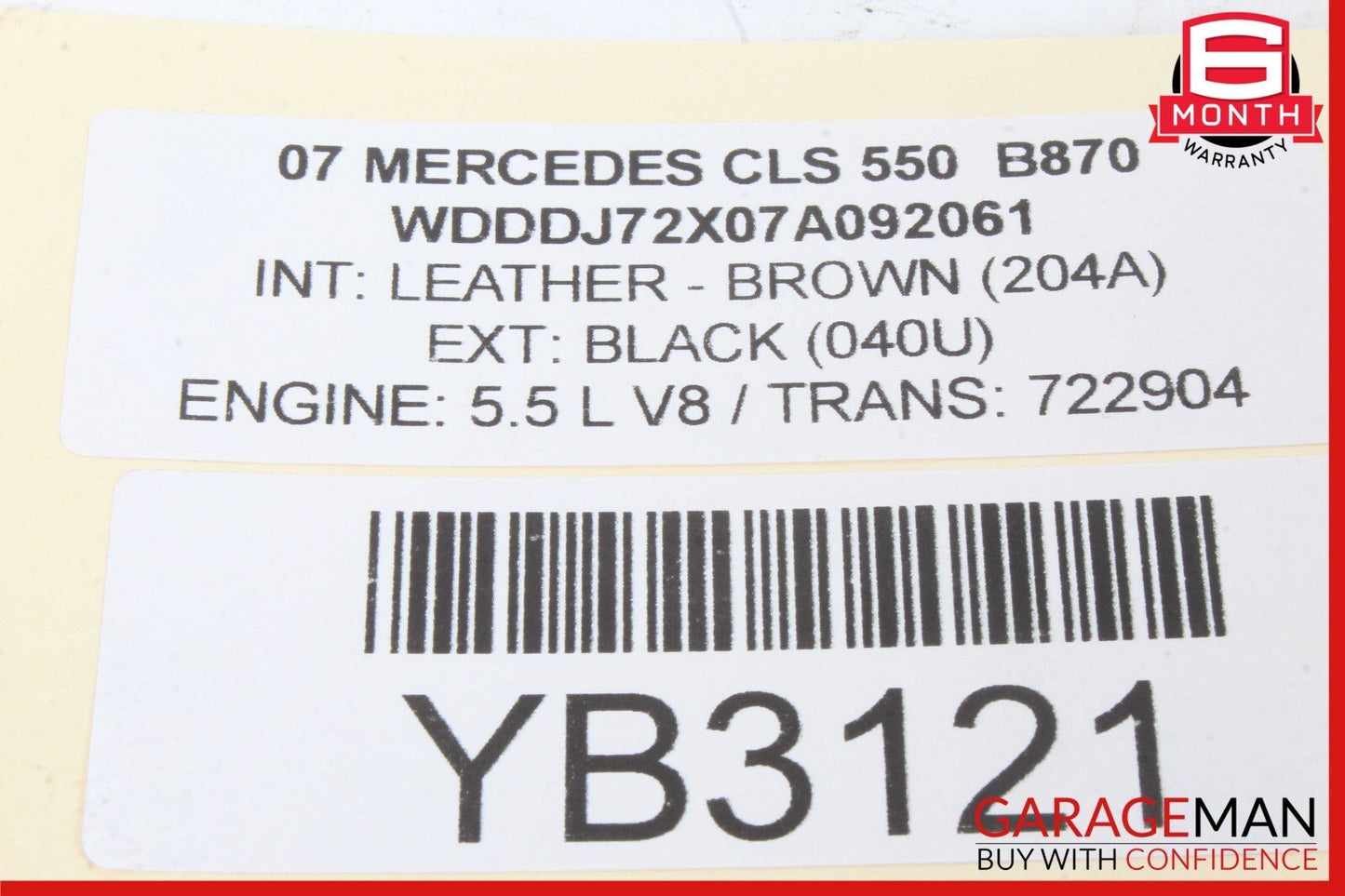 06-11 Mercedes W219 CLS55 CLS550 Rear Left Door Control Module 2198200226 OEM