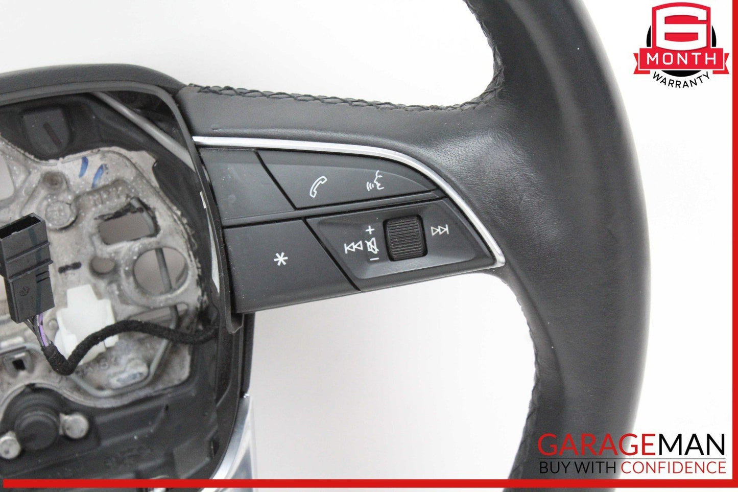 19-24 Audi Q3 Front Left Driver Side Steering Wheel Black 83A419091AF OEM