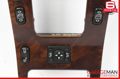 02-05 Mercedes W163 ML500 Center Console Shifter Window Switch Trim Bezel Wood