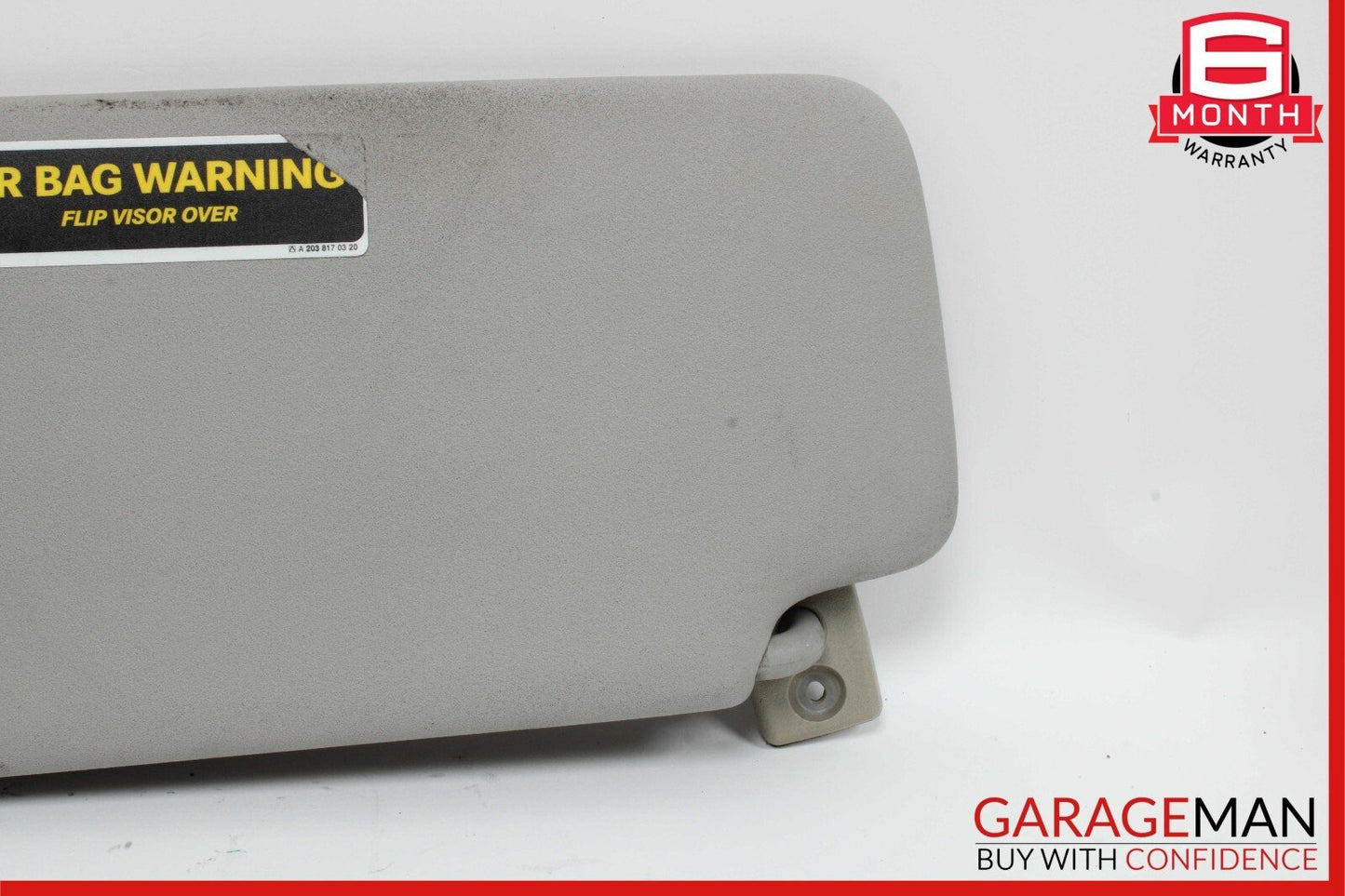 01-07 Mercedes W209 CLK500 Front Right Sun Visor Sunvisor Gray 2038177320 OEM