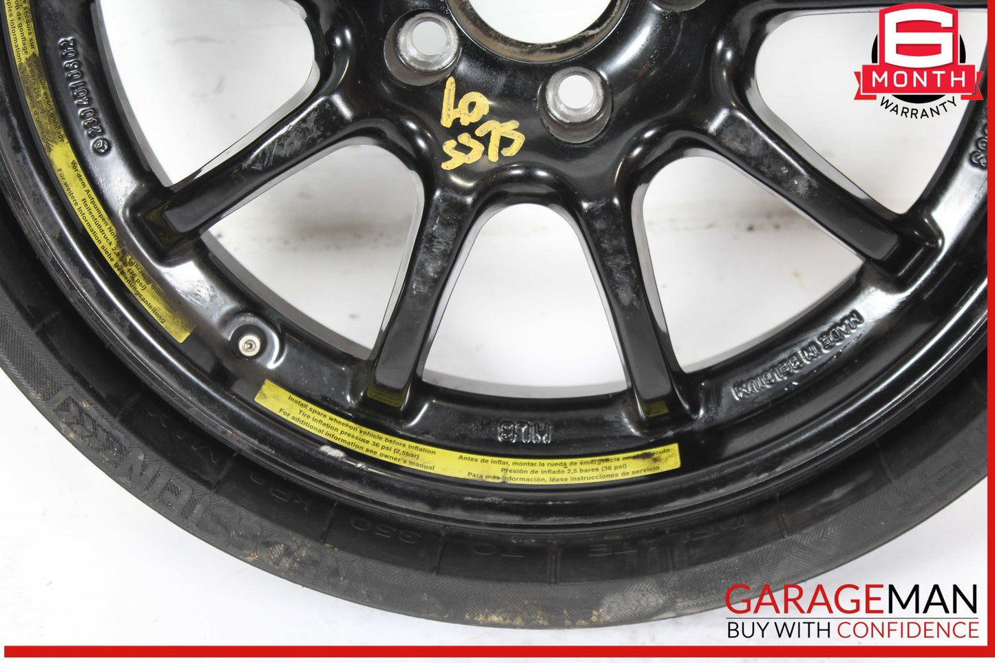 03-12 Mercedes R230 SL500 SL550 Emergency Spare Tire Wheel Donut Rim 17" 17 OEM