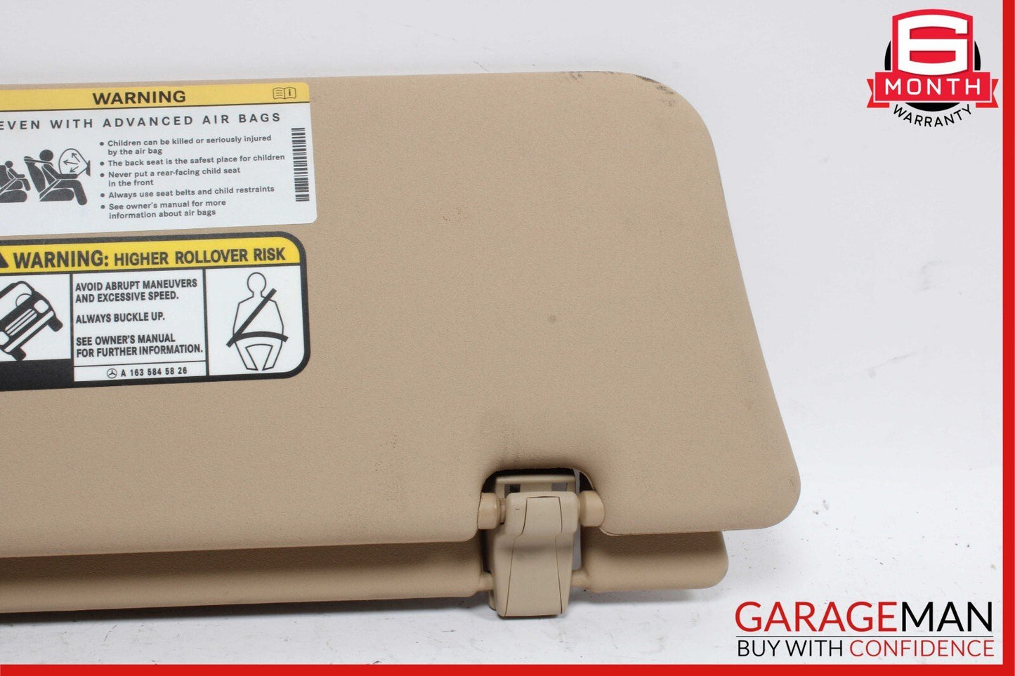 06-12 Mercedes X164 GL450 R500 Sunvisor Sun Visor Shade Cover Left Driver OEM