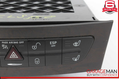 03-09 Mercedes W219 CLS550 E63 AMG Hazard Switch Control Panel 2116800552 OEM