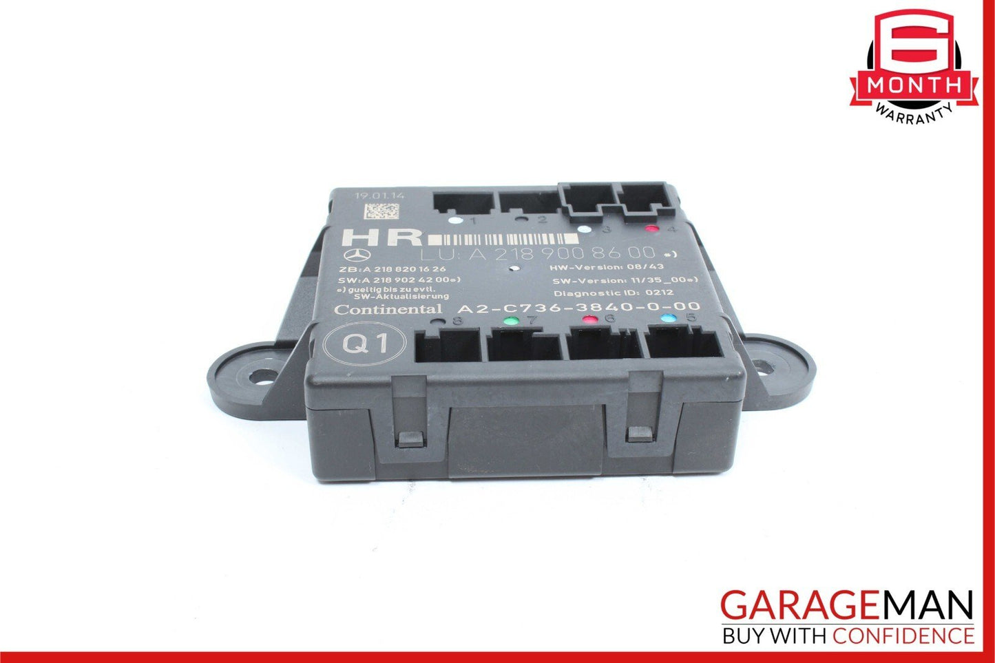 08-18 Mercedes E350 C300 CLS550 CLS400 Rear Right Side Door Control Module Unit
