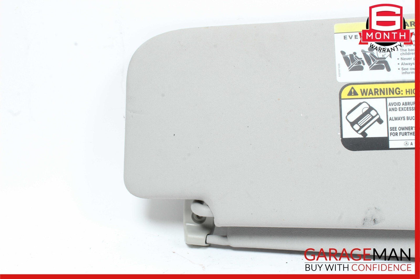 06-12 Mercedes X164 GL450 ML550 Front Left Side Sun Visor Sunvisor Cover Grey