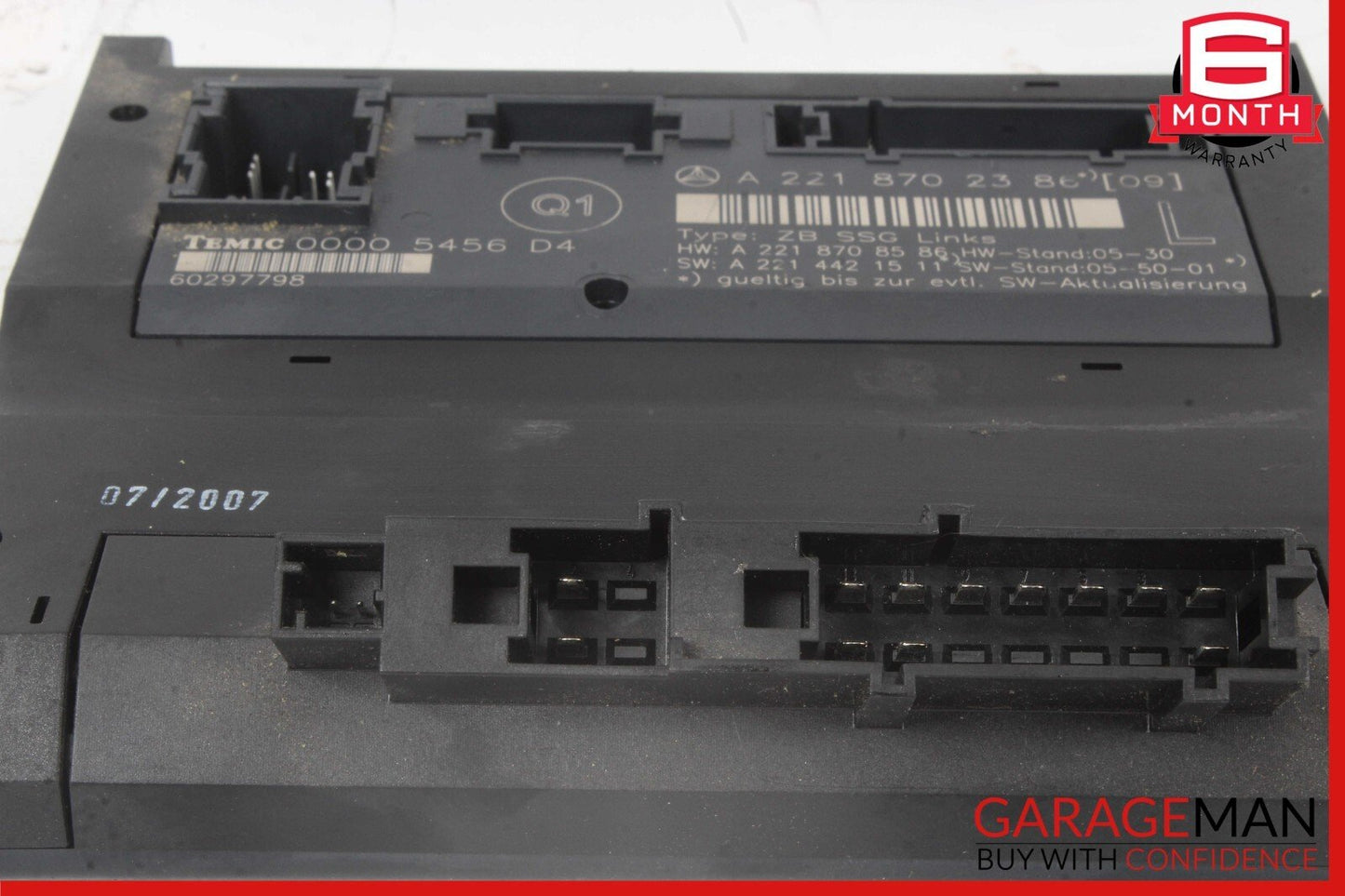 07-13 Mercedes W221 S550 S350 S63 S65 AMG Front Left Under Seat Controller Unit
