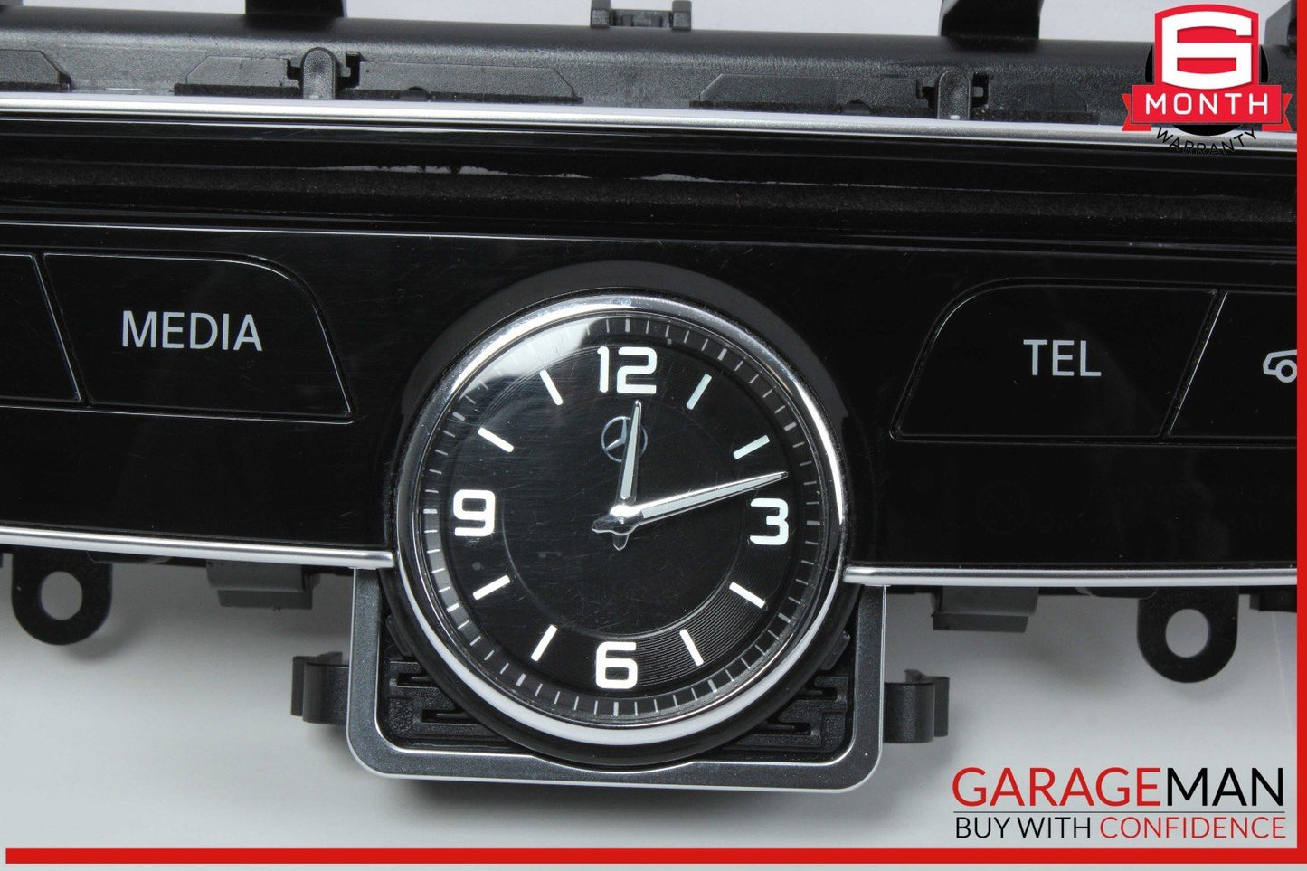 15-18 Mercedes W205 C300 Center Dashboard Hazard Control Switch w/ Clock Assy