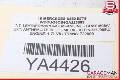 14-17 Mercedes W222 S550 S600 Rear Right Side Door Control Module OEM