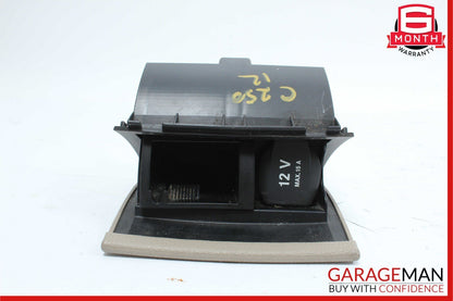 08-14 Mercedes W204 C300 Rear Center Console Ashtray Power Socket Tray Beige