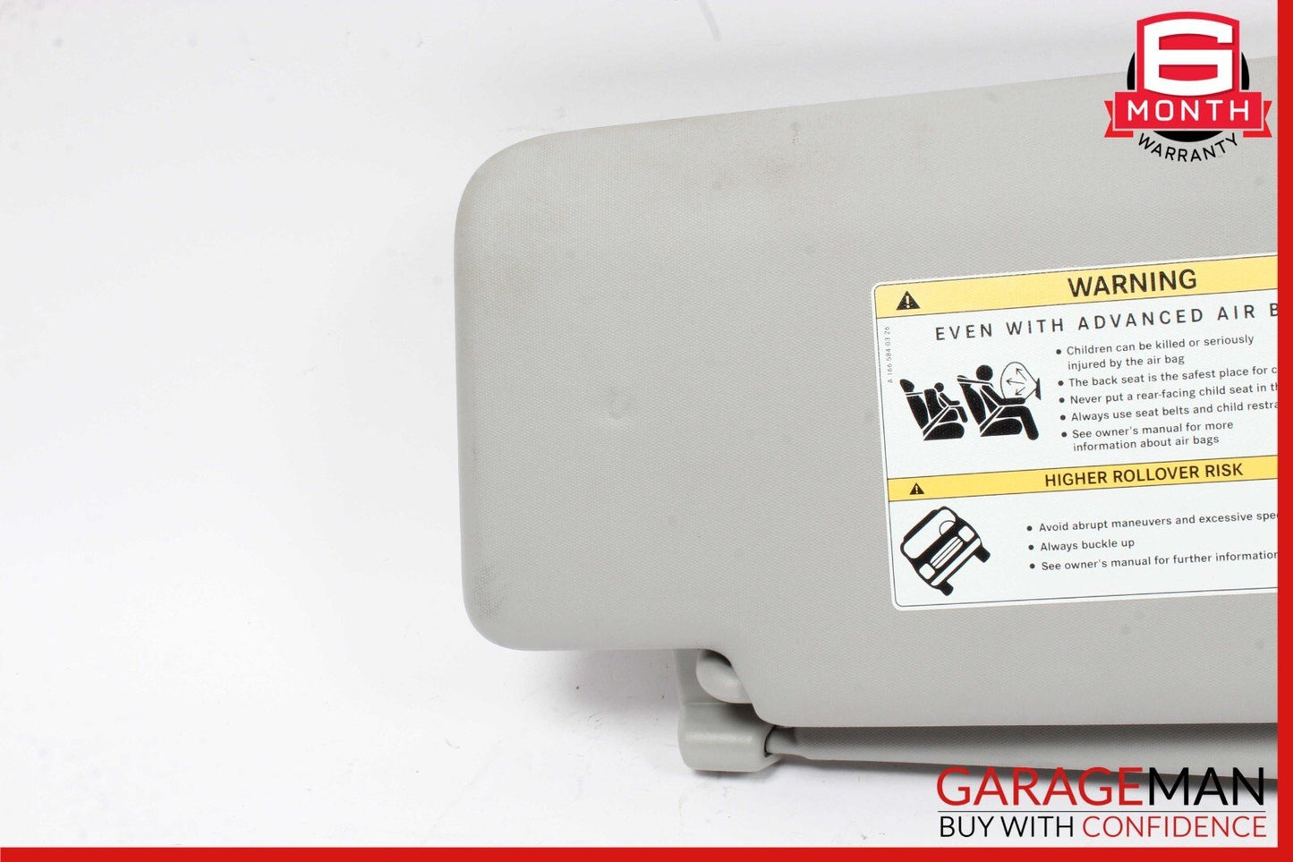 12-16 Mercedes X166 GL450 ML400 Sun Visor Sunvisor Left Driver Side Gray OEM