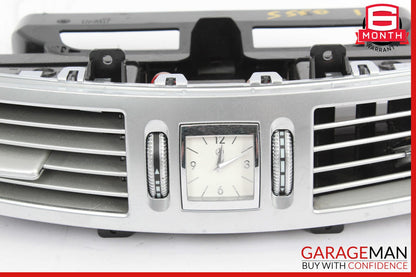07-13 Mercedes W221 S550 Center Dash A/C Air Vent Trim Clock OEM