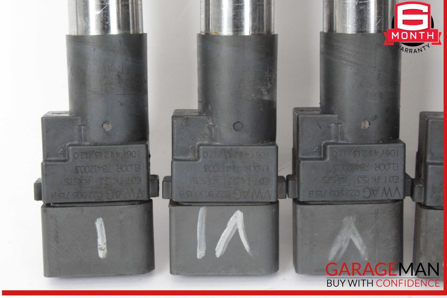 09-16 Audi S4 Engine Ignition Coil Coils Set of 6 022905715B OEM