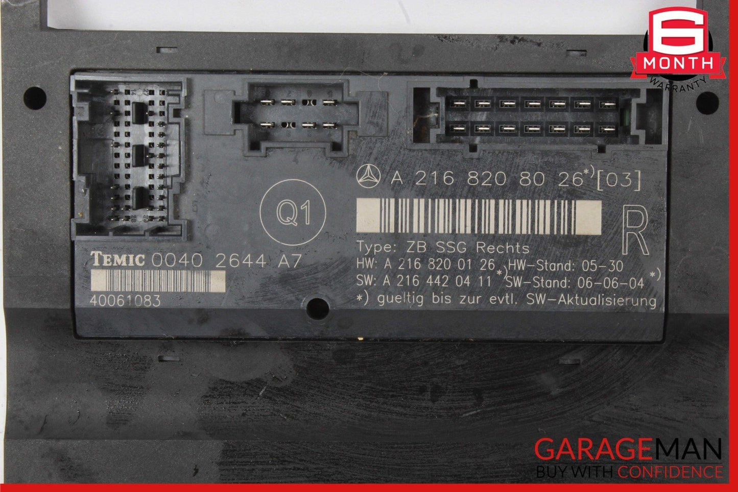 07-14 Mercedes W216 CL550 CL63 AMG Front Right Passenger Seat Control Module OEM