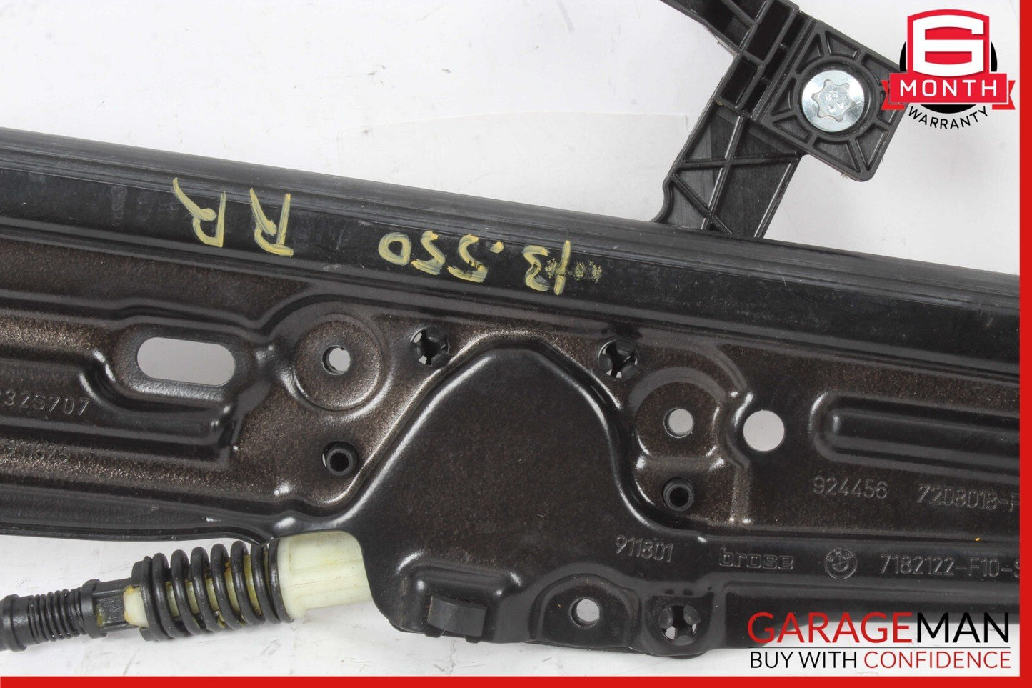 11-16 BMW 528i 535i 550i Rear Right Passenger Door Window Regulator OEM