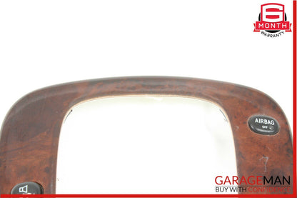 00-06 Mercedes W220 S55 AMG Center Console Shifter Bezel Trim Wood OEM