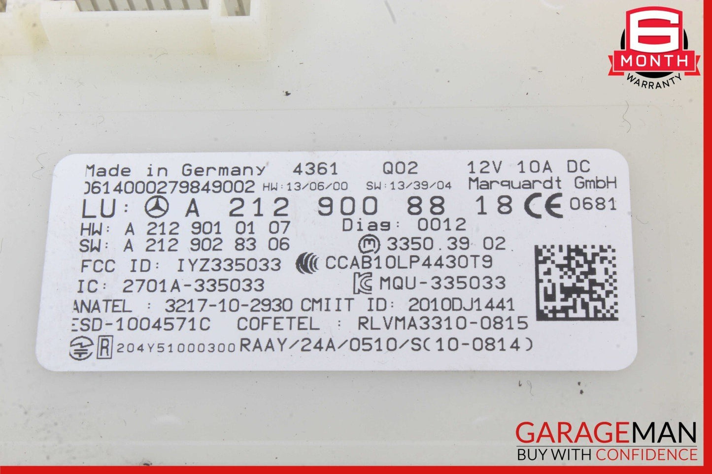 13-20 Mercedes W166 ML400 CLA250 E350 SL550 Keyless Go Entry Control Module OEM