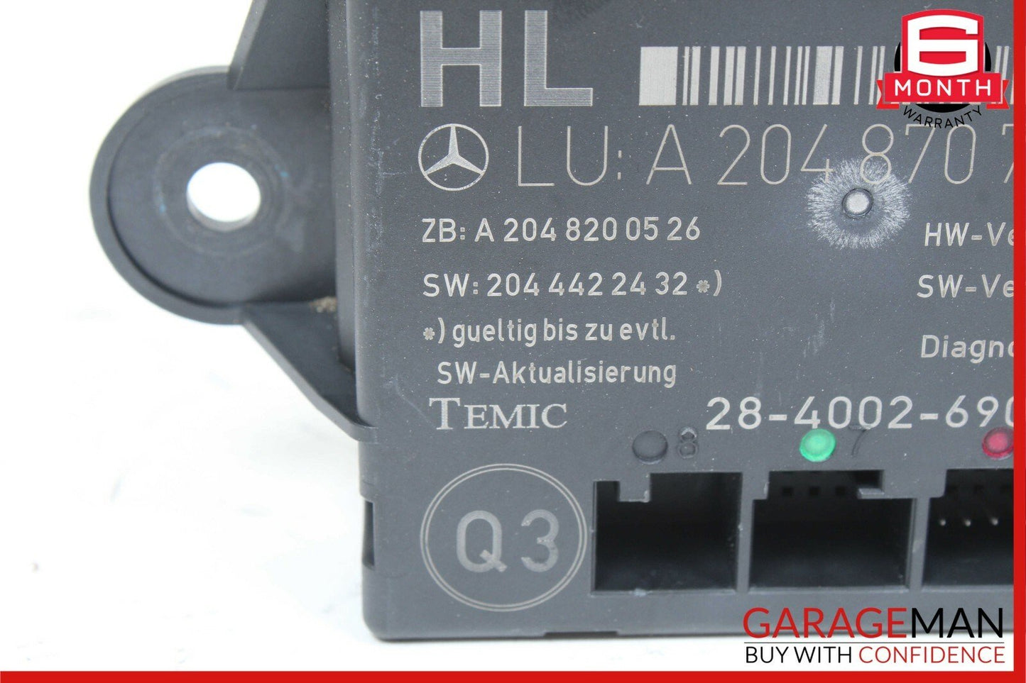 09-12 Mercedes X204 GLK350 C350 Rear Left Side Door Control Module Unit OEM