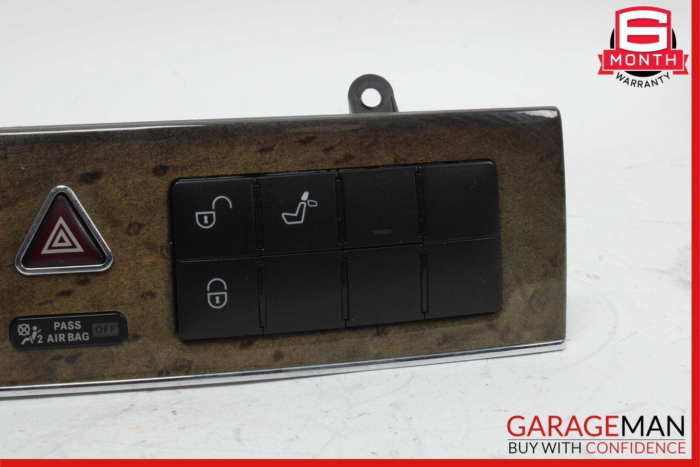 05-07 Mercedes W203 C230 C55 Dash Door Lock Hazard Light Control Switch Walnut
