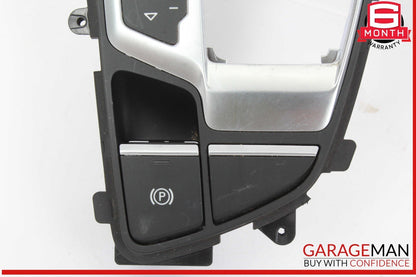 17-19 Audi Q7 Gear Shift Shifter Trim Cover Panel w/ Parking Brake Switch OEM