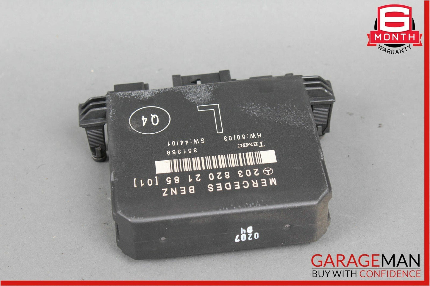 01-07 Mercedes W203 C55 AMG C230 Rear Left Driver Side Door Control Module OEM