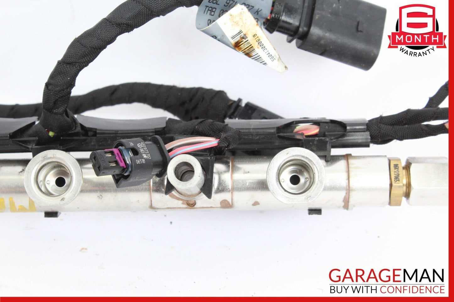 17-19 Porsche Macan 95B Fuel Injection Rail w/ Connector Wiring Harness OEM