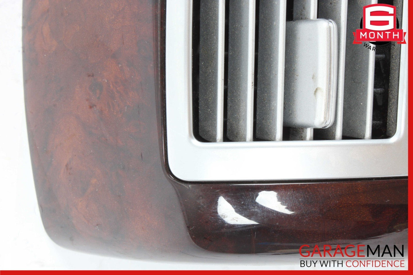 07-13 Mercedes W221 S550 S350 Rear Center Console AC A/C Air Vent Trim Wood OEM