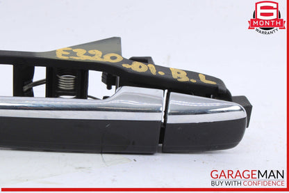 96-02 Mercedes W210 E320 E420 Rear Left Exterior Door Handle Black OEM