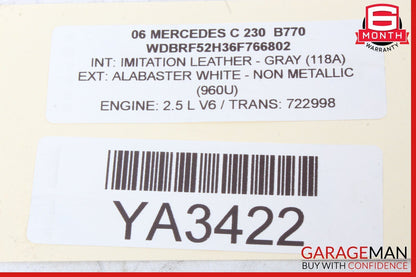 05-09 Mercedes W203 C230 CLK500 Yaw Turn Rate Speed Sensor Module Unit OEM
