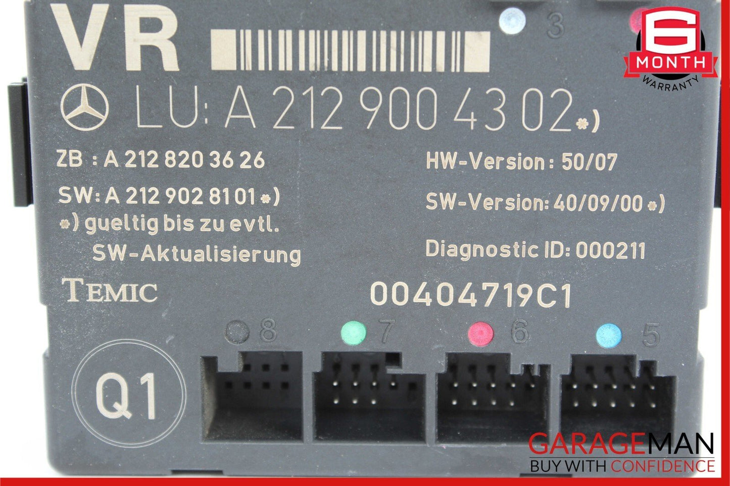 08-18 Mercedes W212 E350 E400 Front Right Side Door Control Module 212900430 OEM