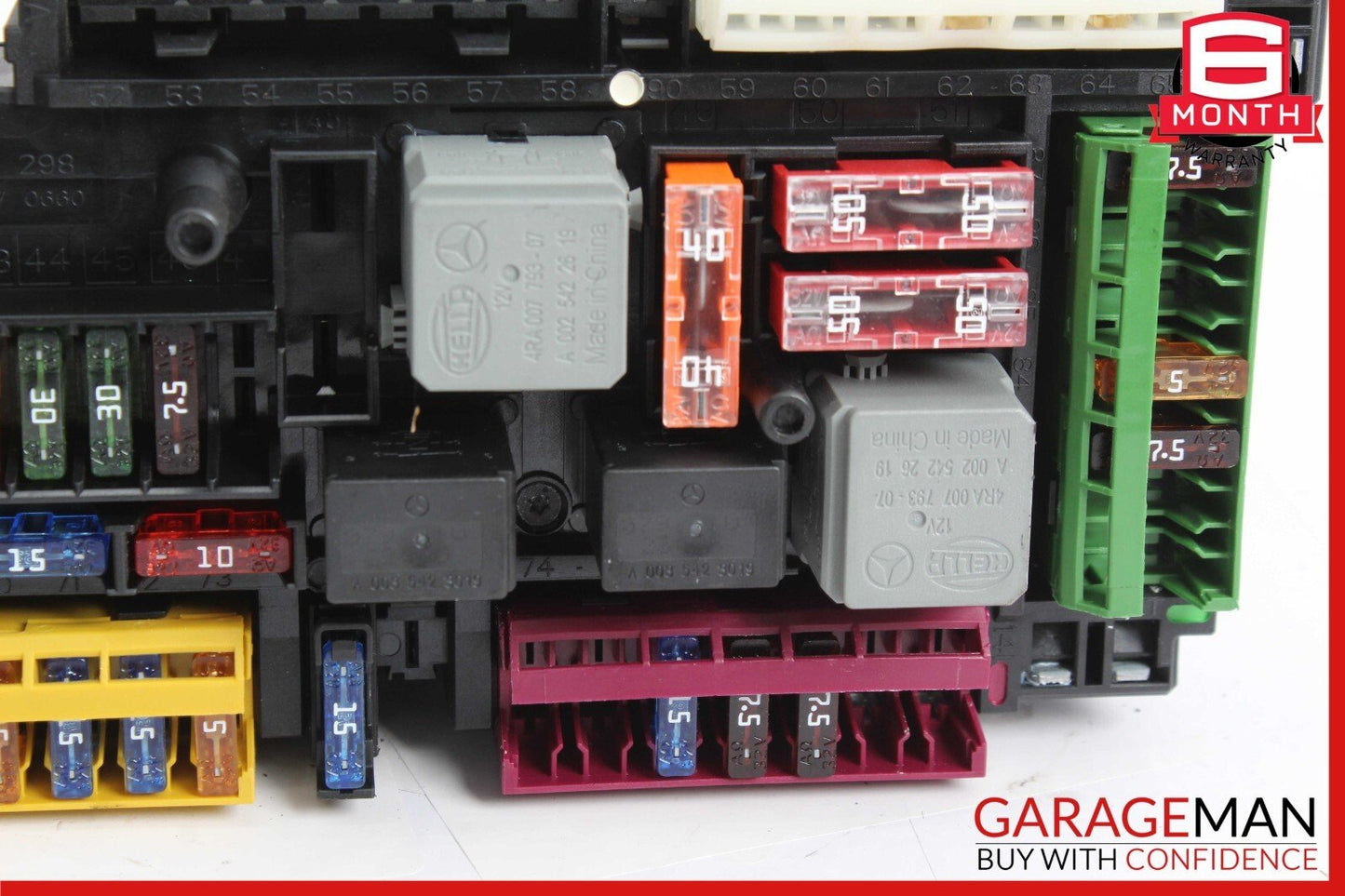 10-11 Mercedes W212 E350 E550 E63 AMG Rear Fuse Relay Box SAM Module Assembly
