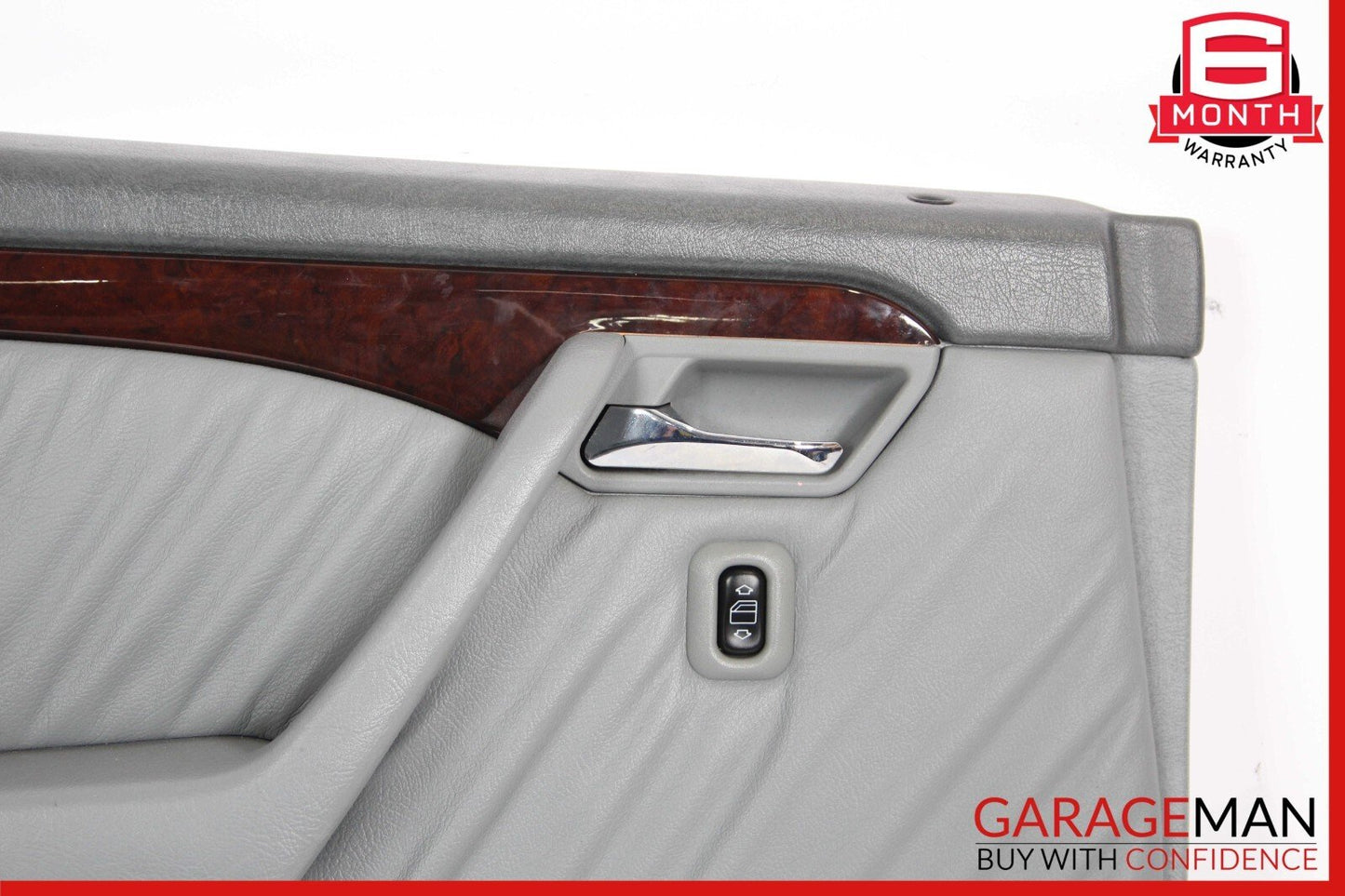 96-97 Mercedes W202 C230 C280 Rear Left Side Interior Door Panel Cover Grey OEM