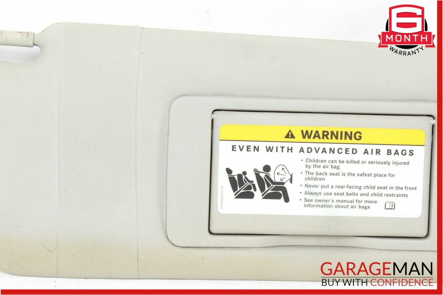 03-09 Mercedes W209 CLK350 CLK500 Front Right Side Windshield Sunvisor Sun Visor