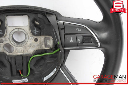 13-17 Audi Q5 Front Left Driver Side Multifunctional Steering Wheel Black OEM