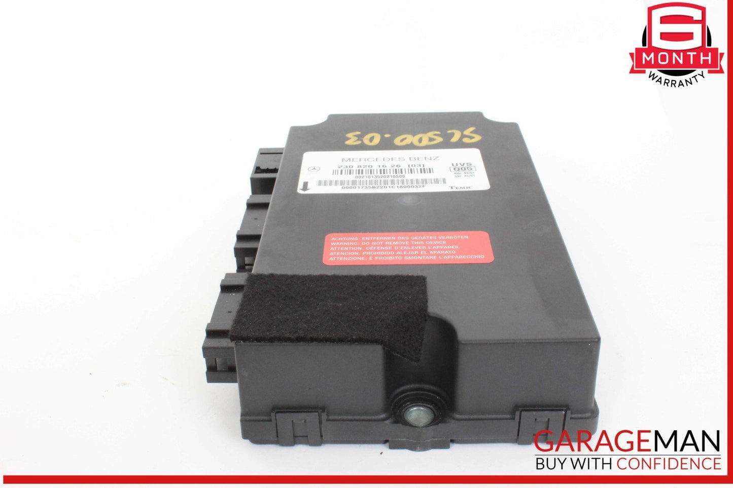 03-08 Mercedes R230 SL500 SL55 AMG SL550 Convertible Top Roof Control Module OEM