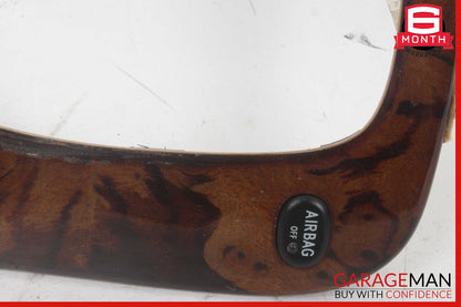 00-06 Mercedes W220 S430 S55 AMG Center Console Shift Shifter Trim Bezel Wood