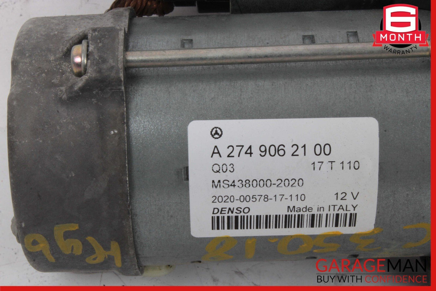 15-18 Mercedes W205 C350e C300 2.0L DENSO Engine Starter Motor 2749062100 OEM