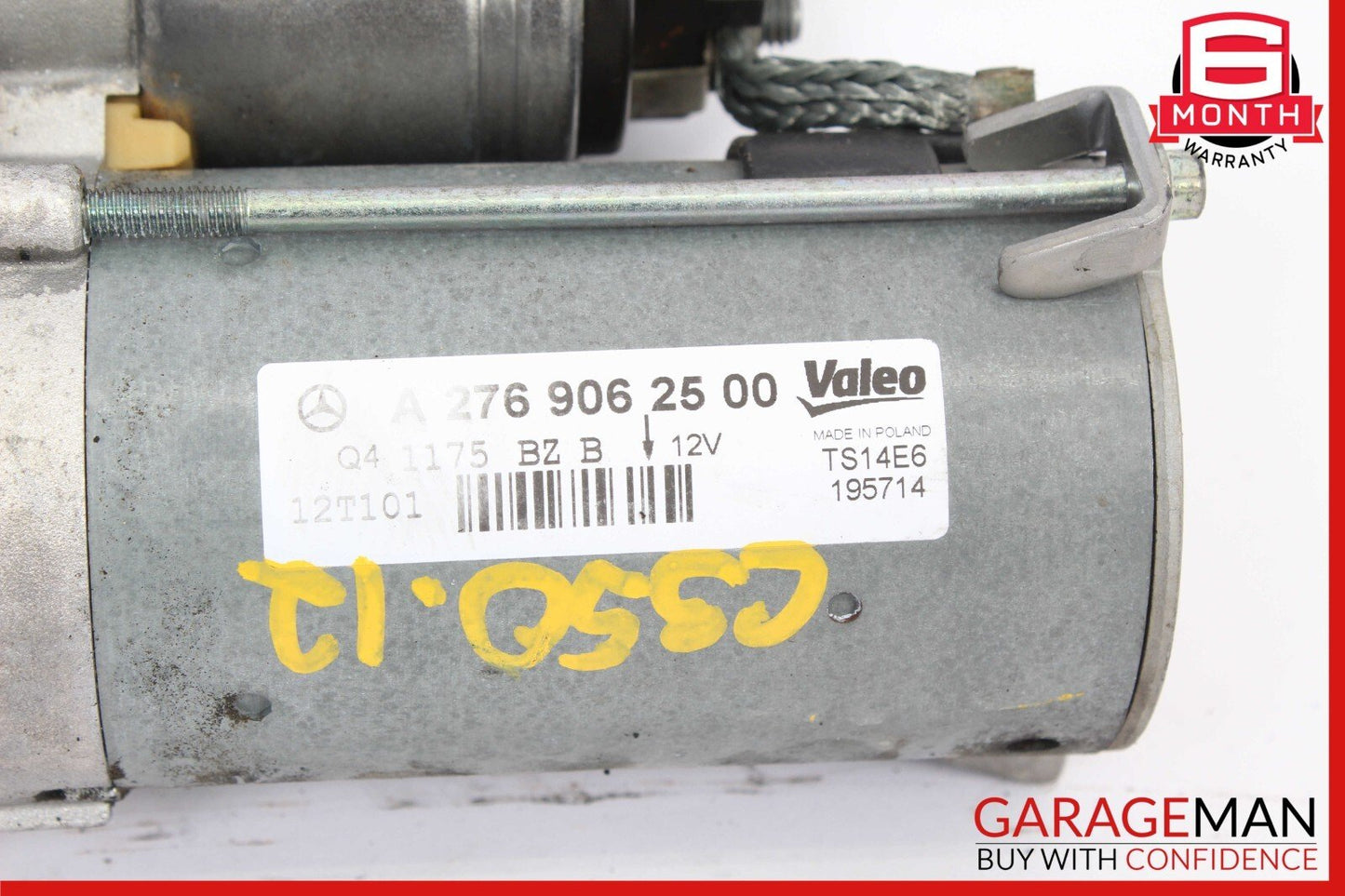 12-16 Mercedes W204 C350 SLK350 GLE350 3.5L V6 Valeo Engine Starter Motor Unit