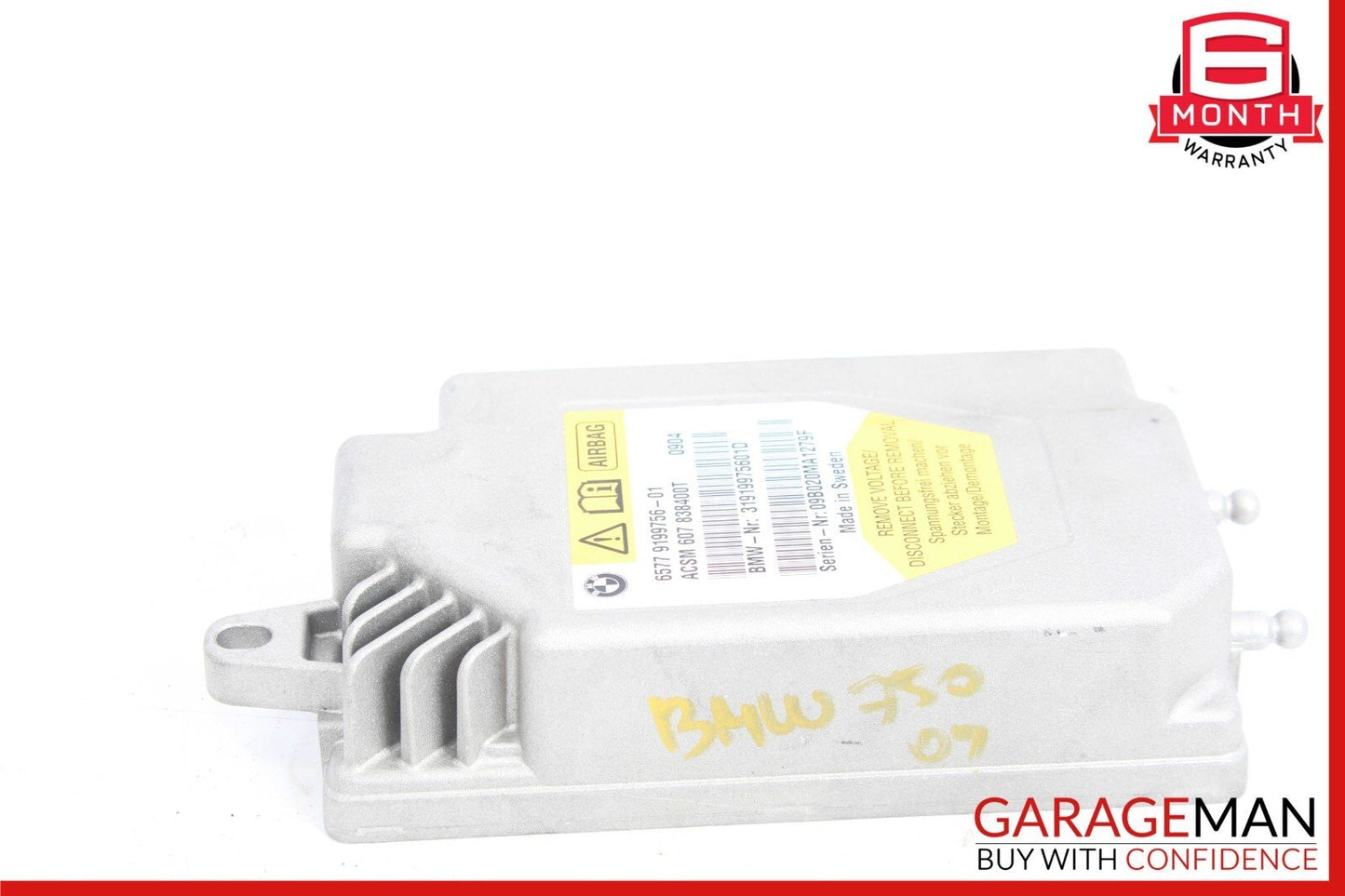 09-12 BMW 750i 750Li SRS ECU Safety Computer Control Module Unit OEM