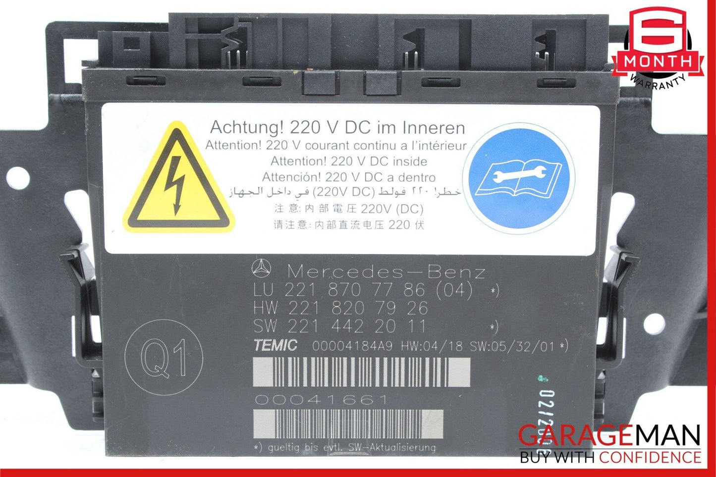 07-10 Mercedes W221 S550 CL550 Front Left or Right Seat Contour Control Module