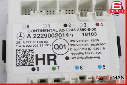 15-18 Mercedes W205 C300 C400 C350e Rear Right Side Door Control Module Unit